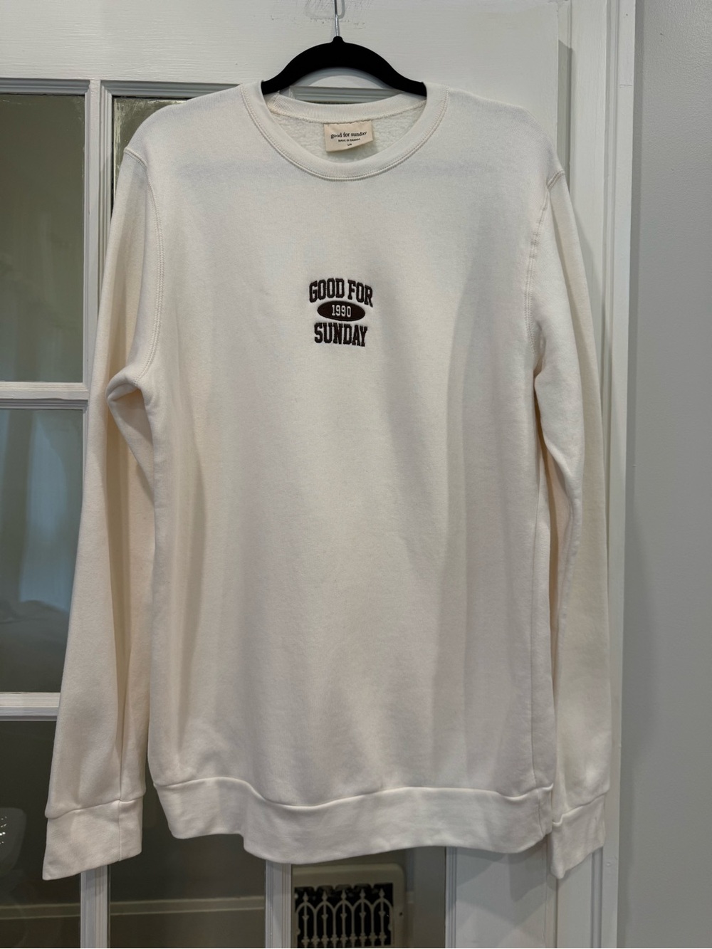 Good for Sunday Cream Crewneck Sweater